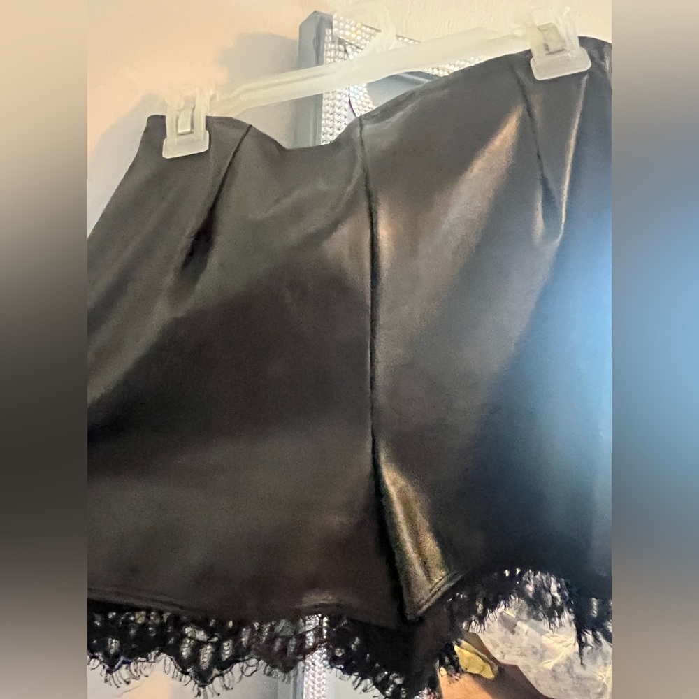 Leather shorts